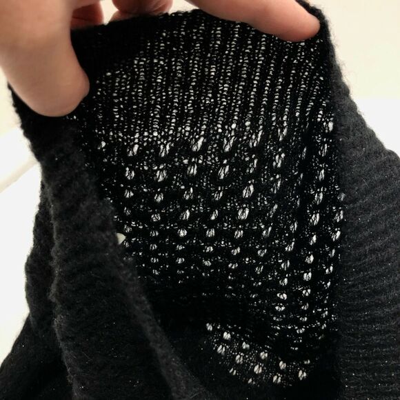 Agnes b Open Knit Cropped Cardigan Shrug Mohair Metallic Sz 2 / M Made in Italy - Picture 4 of 6